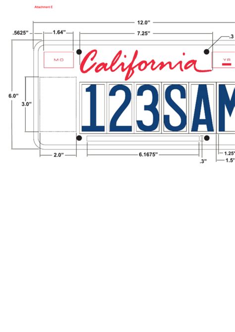 California License Plate Template Printable
